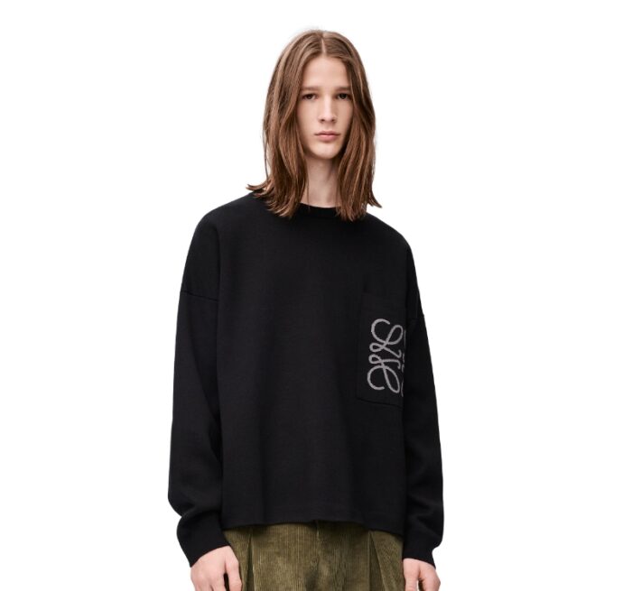 로에베 스웨터 - 코튼 & 비스코스 (블랙,화이트) 레플리카 미러급 SA급 S급 고퀄리티 하이엔드 최상급 의류 [남성여성공용] - best 3