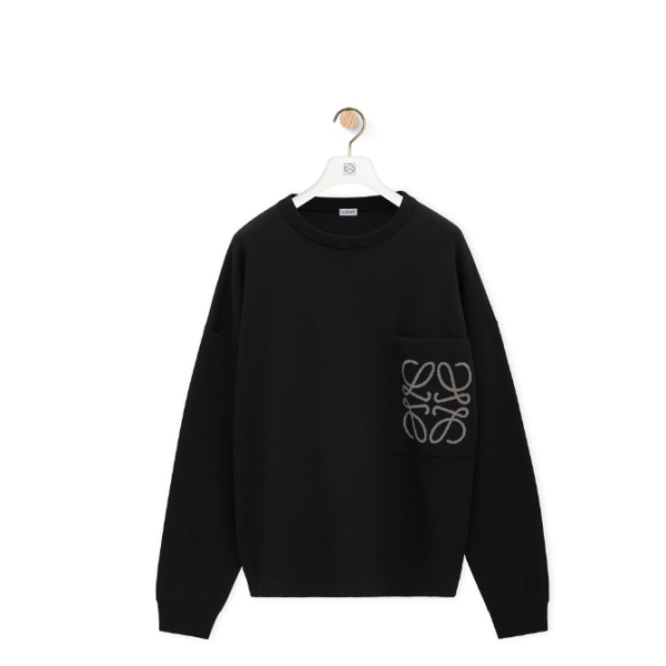 로에베 스웨터 - 코튼 & 비스코스 (블랙,화이트) 레플리카 미러급 SA급 S급 고퀄리티 하이엔드 최상급 의류 [남성여성공용] - best