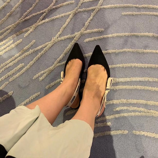 디올 (3 size) 슬링백 패브릭 구두 블랙 레플리카 미러급 SA급 S급 고퀄리티 최상급 하이엔드 신발 [여성] 4