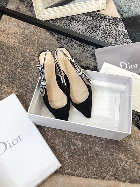 디올 (3 size) 슬링백 패브릭 구두 블랙 레플리카 미러급 SA급 S급 고퀄리티 최상급 하이엔드 신발 [여성] 9