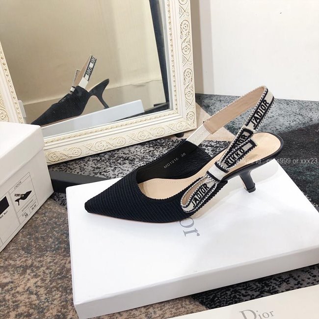 디올 (3 size) 슬링백 패브릭 구두 블랙 레플리카 미러급 SA급 S급 고퀄리티 최상급 하이엔드 신발 [여성] 22
