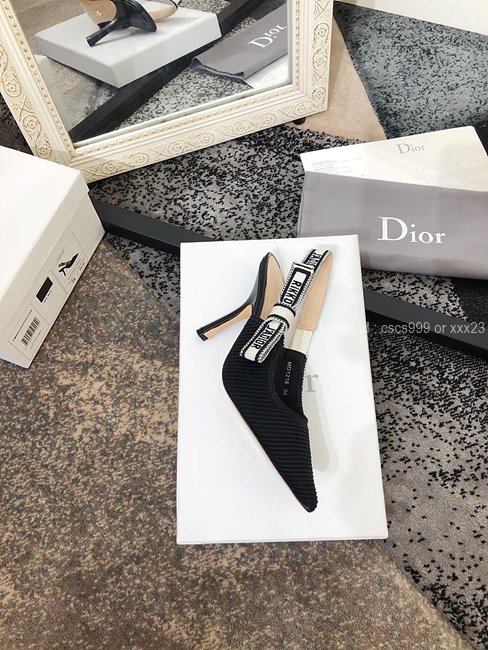 디올 (3 size) 슬링백 패브릭 구두 블랙 레플리카 미러급 SA급 S급 고퀄리티 최상급 하이엔드 신발 [여성] 26
