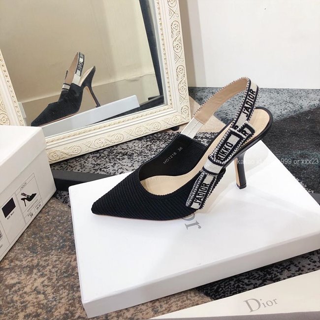 디올 (3 size) 슬링백 패브릭 구두 블랙 레플리카 미러급 SA급 S급 고퀄리티 최상급 하이엔드 신발 [여성] 29