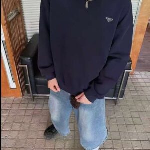 프라다 에어 코튼 맨투맨 네이비 레플리카 미러급 SA급 S급 고퀄리티 하이엔드 최상급 의류 [남성여성공용]