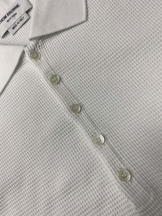 톰브라운 컴팩트 와플 립 커프 4-바 폴로 반팔 셔츠 [3컬러] [매장-180만원대] 레플리카 미러급 SA급 S급 고퀄리티 반팔 카라티 최상급 하이엔드 - best 16