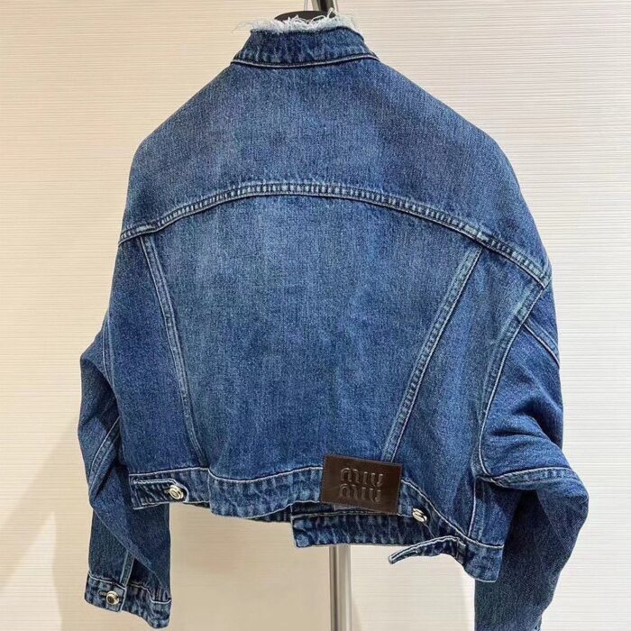 미우미우-레플리카-로고자수-트러커-데님-자켓-명품 레플리카 미러 SA급 미우미우 레플리카 로고자수 트러커 데님 자켓 8