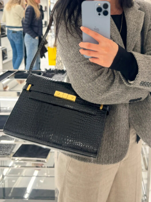 입생로랑 레플리카 맨해튼 샤이니 라지 숄더백 579271DND0J1000 11