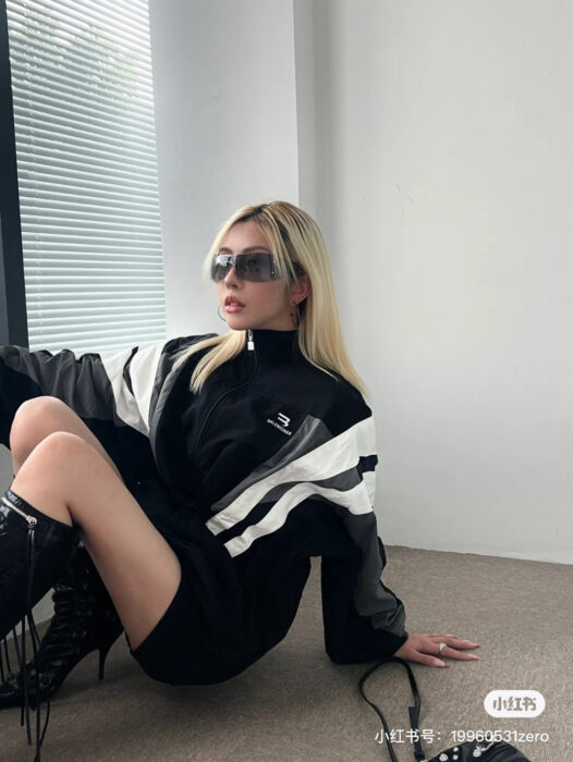 발렌시아가 레플리카 스포티 B 레귤러 트랙수트 자켓 [블랙] 8