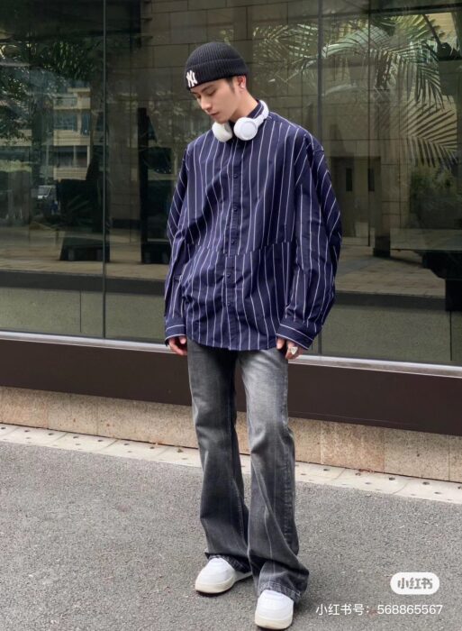 vg-발렌시아가-fpvmfflzk-다크-블루-스트라이프-셔츠-명품 레플리카 미러 SA급 (VG) 발렌시아가 FPVMFFLZK 다크 블루 스트라이프 셔츠 4