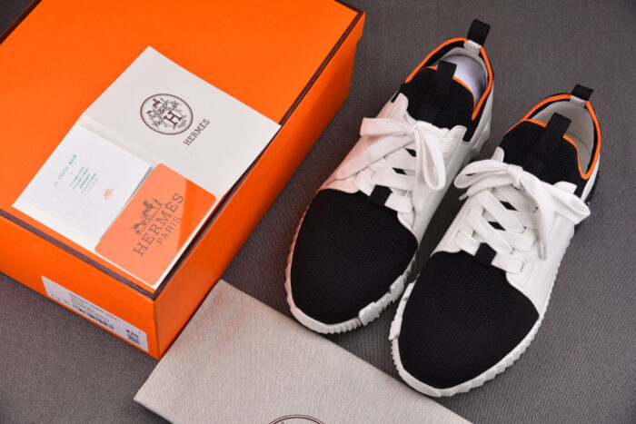 [BQ] 에르메스 레플리카 바운싱 디파트 니트 카프스킨 스니커즈 [화이트&블랙] [매장-220만원대] - best 15