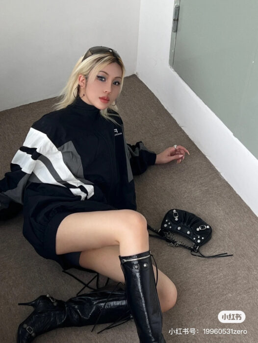 발렌시아가 레플리카 스포티 B 레귤러 트랙수트 자켓 [블랙] 9