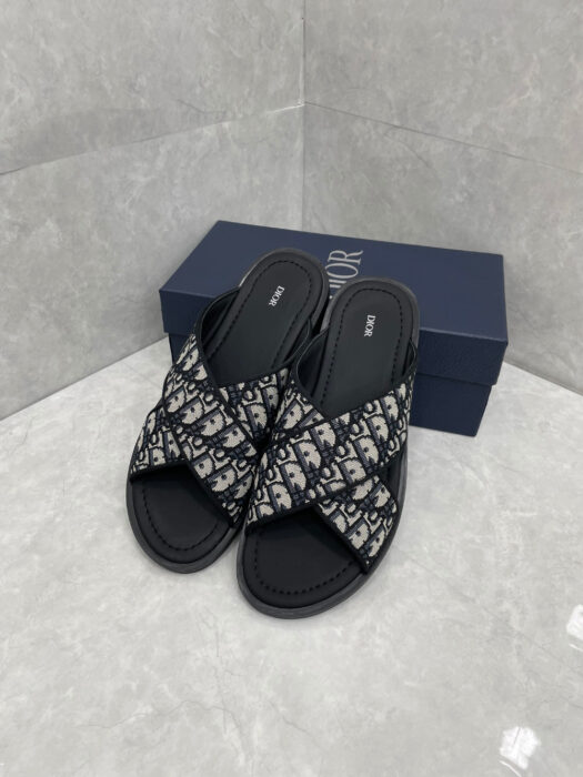 디올 오블리크 자카드 슬리퍼 베이지블랙 레플리카 미러급 SA급 S급 고퀄리티 최상급 하이엔드 - best 9