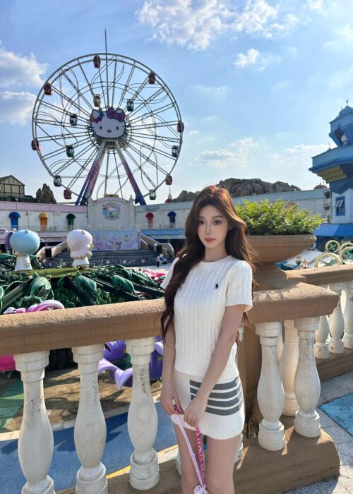 폴로 랄프로렌 자카드 라운드넥 니트 반팔티 화이트 레플리카 미러급 SA급 S급 고퀄리티 하이엔드 최상급 의류 [남성여성공용] 2
