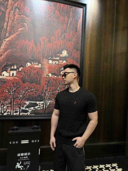 폴로 랄프로렌 자카드 라운드넥 니트 반팔티 블랙 레플리카 미러급 SA급 S급 고퀄리티 하이엔드 최상급 의류 [남성여성공용]