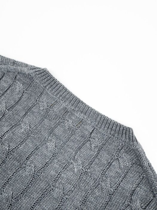 폴로 랄프로렌 자카드 라운드넥 니트 반팔티 그레이 레플리카 미러급 SA급 S급 고퀄리티 하이엔드 최상급 의류 [남성여성공용] 6