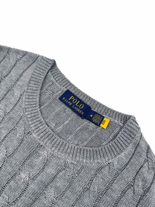 폴로 랄프로렌 자카드 라운드넥 니트 반팔티 그레이 레플리카 미러급 SA급 S급 고퀄리티 하이엔드 최상급 의류 [남성여성공용] 5