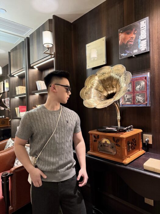 폴로 랄프로렌 자카드 라운드넥 니트 반팔티 그레이 레플리카 미러급 SA급 S급 고퀄리티 하이엔드 최상급 의류 [남성여성공용]