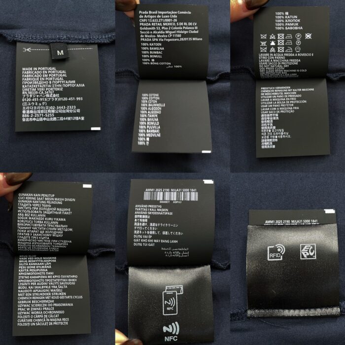 미우미우 코튼 저지 긴팔티 네이비 블루 MJLA31 1841 F0X58 레플리카 미러급 SA급 S급 고퀄리티 하이엔드 최상급 의류 [남성여성공용] 9