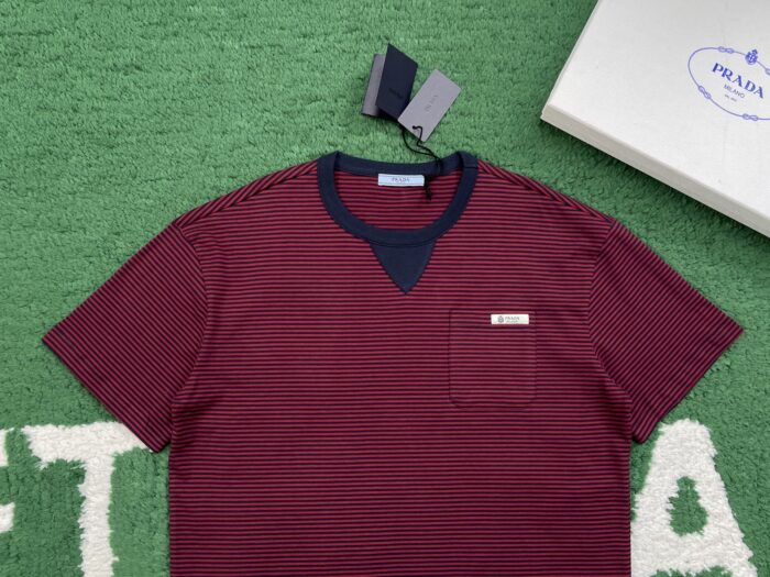 프라다 스트라이프 저지 반팔티 레드 레플리카 미러급 SA급 S급 고퀄리티 하이엔드 최상급 의류 [남성여성공용] 6
