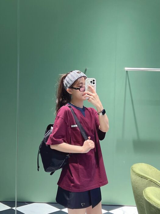 프라다 스트라이프 저지 반팔티 레드 레플리카 미러급 SA급 S급 고퀄리티 하이엔드 최상급 의류 [남성여성공용]