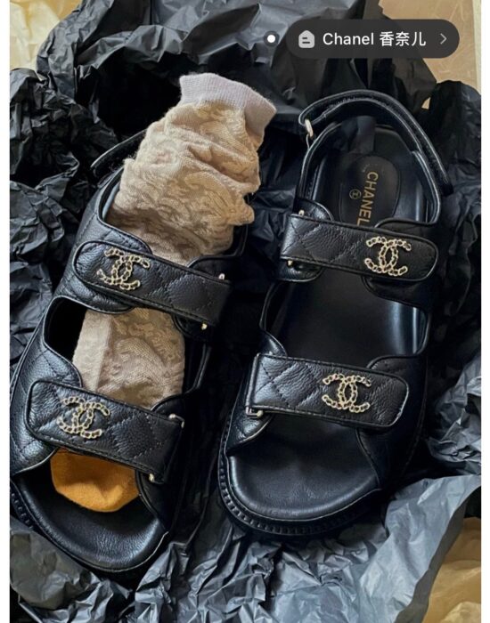 샤넬 레플리카 CC 크루즈 벨크로 샌들 G35927 [블랙] 3