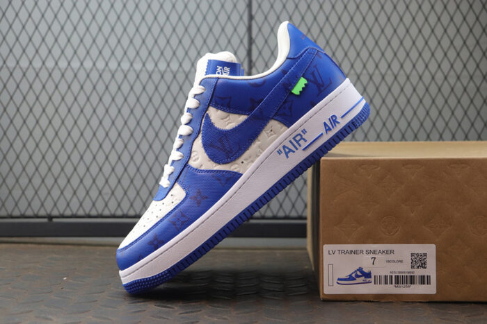 루이비통 레플리카 나이키 에어 포스 1 바이 버질 아블로 화이트 팀 로얄 LVNAFUB 5