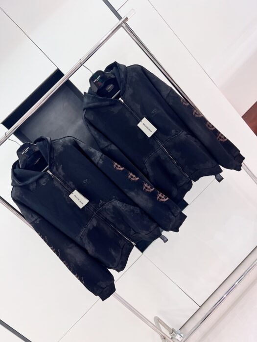 (VG) 발렌시아가 레플리카 산스크리트 디스트레스드 지퍼 후드자켓 16