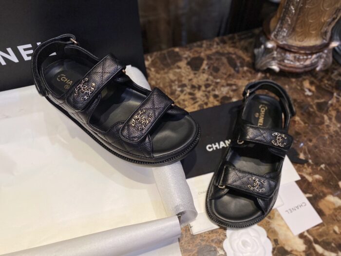 샤넬 레플리카 CC 크루즈 벨크로 샌들 G35927 [블랙] 33