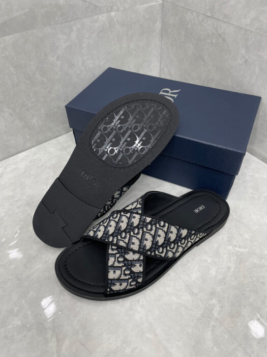 디올 오블리크 자카드 슬리퍼 베이지블랙 레플리카 미러급 SA급 S급 고퀄리티 최상급 하이엔드 - best 7