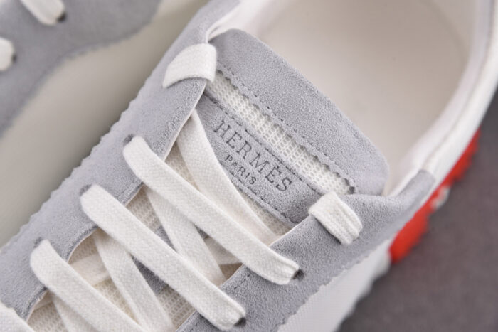 에르메스 레플리카 바운싱 캔버스 스웨이드 스니커즈 [오렌지&블랙] 5