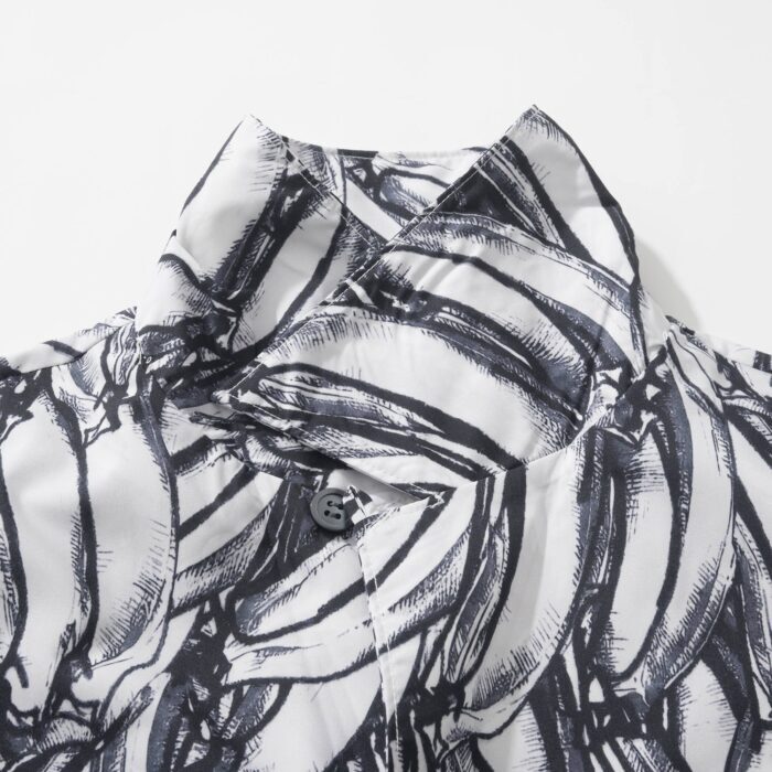 프라다 타임캡슐 프린티드 바나나 코튼 긴팔 셔츠 흑백색 레플리카 미러급 SA급 S급 고퀄리티 하이엔드 최상급 의류 [남성여성공용] 4