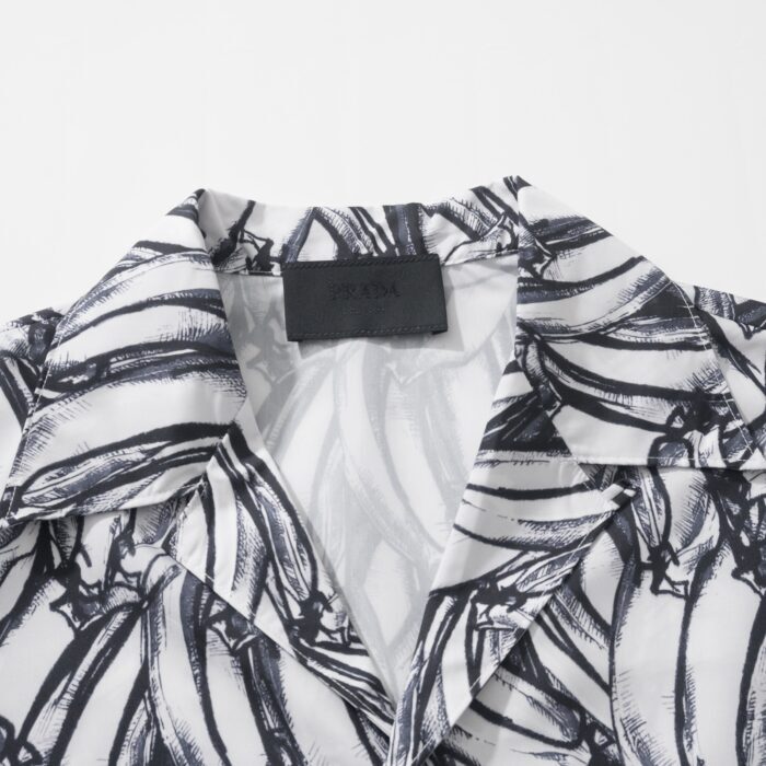 프라다 타임캡슐 프린티드 바나나 코튼 긴팔 셔츠 흑백색 레플리카 미러급 SA급 S급 고퀄리티 하이엔드 최상급 의류 [남성여성공용] 3