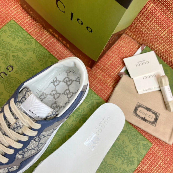 구찌 레플리카 엠보스 스니커즈 웹 네이비 미러급 SA급 S급 고퀄리티 신발 best [남성여성공용] 5