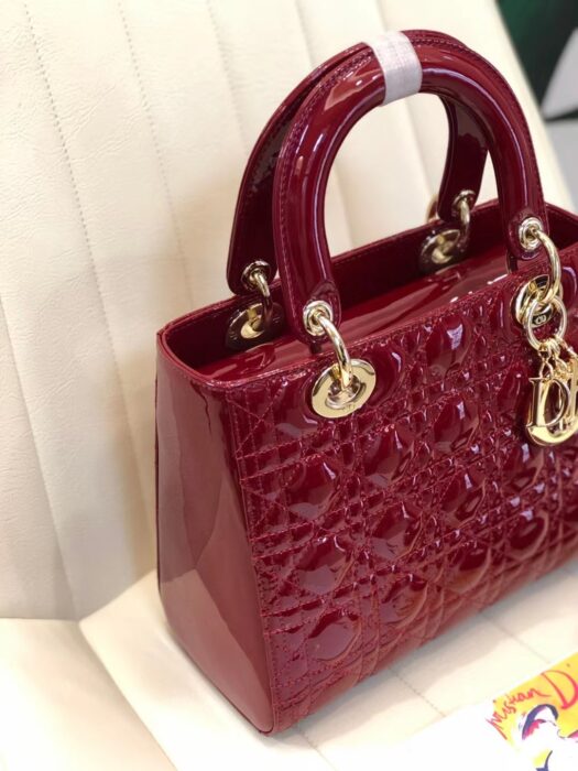 디올 레플리카 체리 레드 페이던트 까나쥬 레이디백 미디움 8