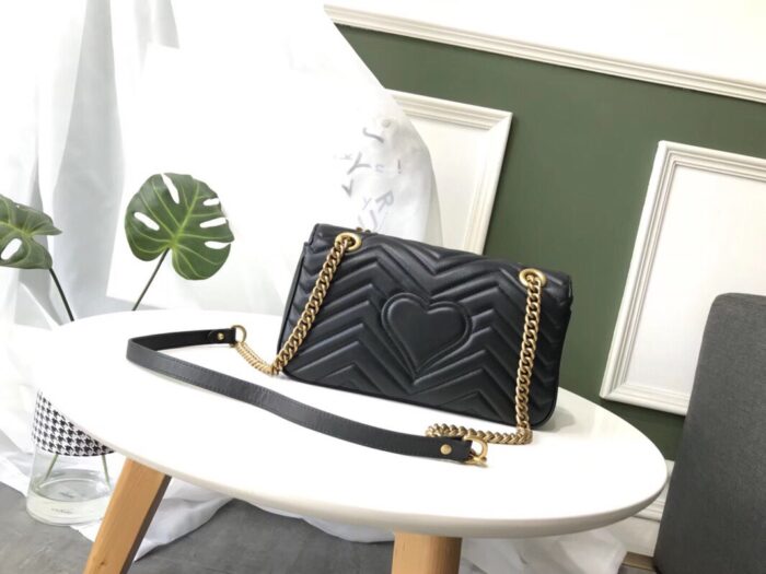 구찌 레플리카 마몬트 마틀라세 백 화이트,블랙 & 미니,스몰,미디움 443497 12