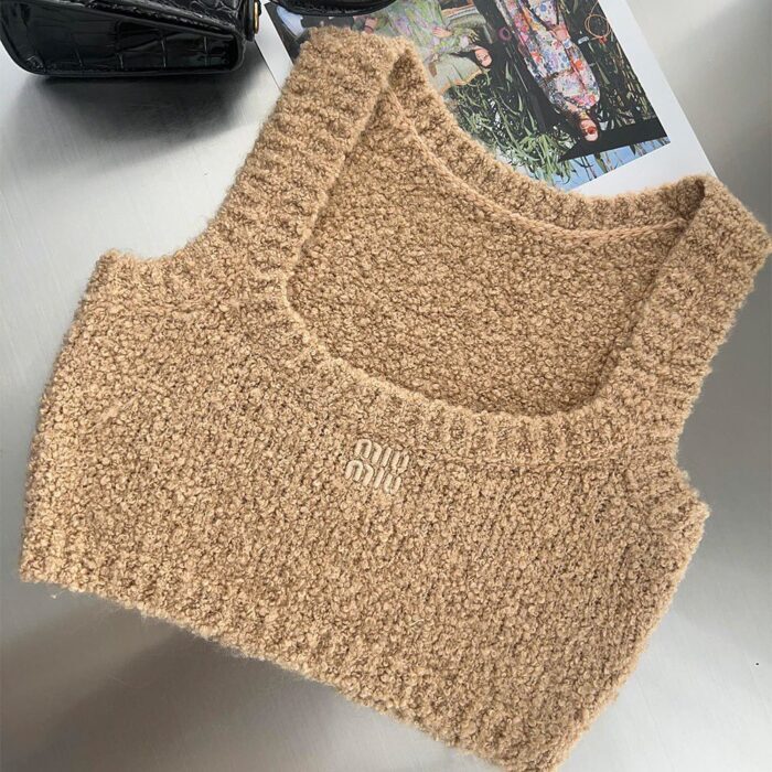 미우미우 레플리카 알비노화이트 캐시미어 실크 탑 4