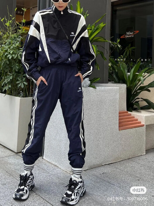 발렌시아가 레플리카 스포티 B 레귤러 트랙수트 자켓 [블랙] 5