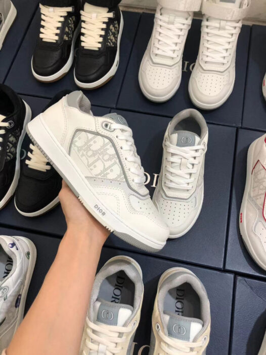 디올 레플리카 B27 로우탑 스니커즈 화이트 그레이 2