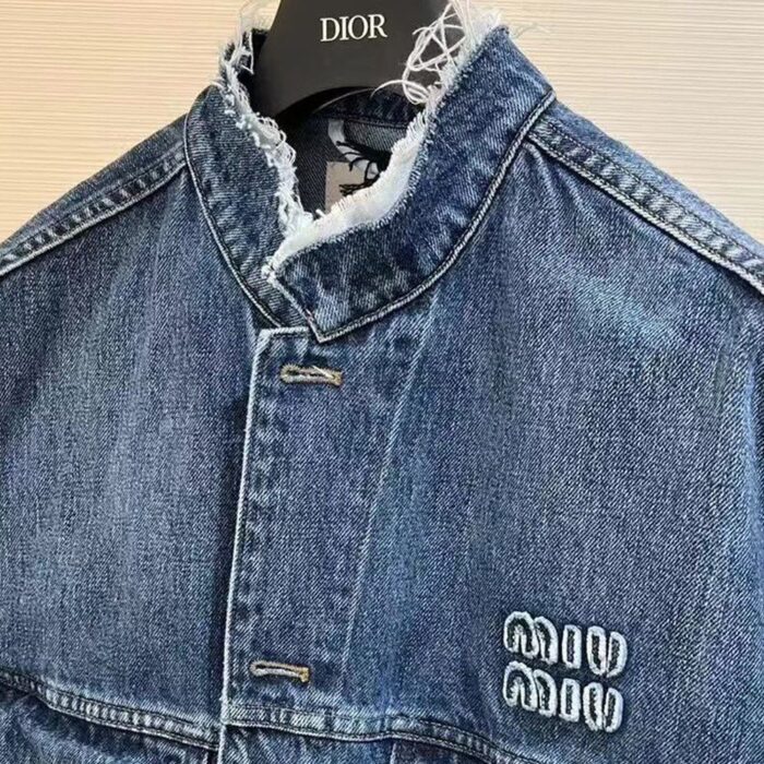 미우미우-레플리카-로고자수-트러커-데님-자켓-명품 레플리카 미러 SA급 미우미우 레플리카 로고자수 트러커 데님 자켓 12