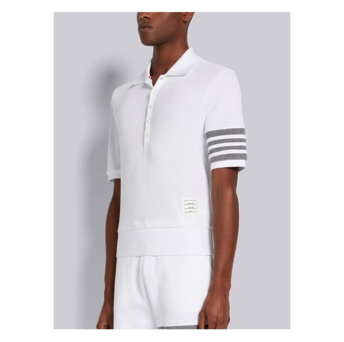 톰브라운 컴팩트 와플 립 커프 4-바 폴로 반팔 셔츠 [3컬러] [매장-180만원대] 레플리카 미러급 SA급 S급 고퀄리티 반팔 카라티 최상급 하이엔드 - best 6