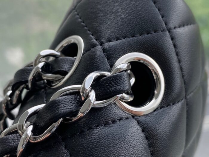 샤넬 레플리카 클래식 램스킨 은장 미듐 [블랙] 22