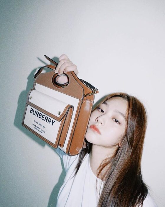 버버리 레플리카 투톤 캔버스 레더 포켓 백 2