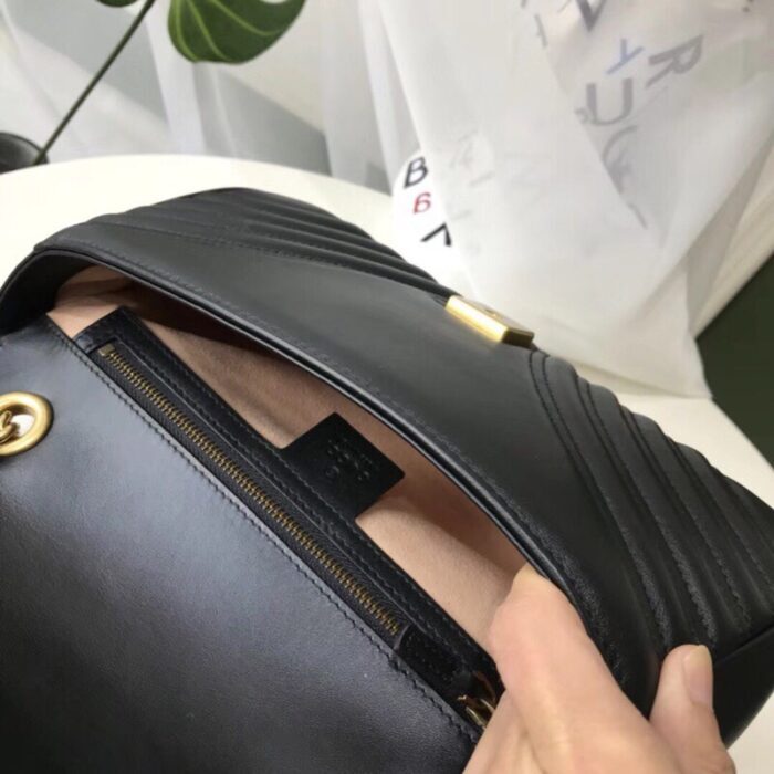 구찌 레플리카 마몬트 마틀라세 백 화이트,블랙 & 미니,스몰,미디움 443497 13