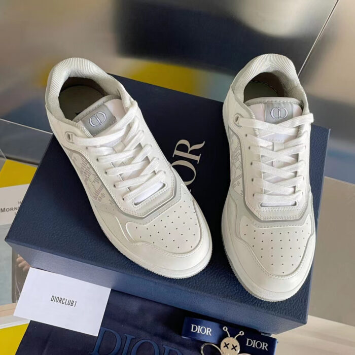 디올 레플리카 B27 로우탑 스니커즈 화이트 그레이 4