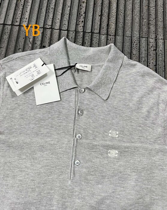 셀린느 트리옹프 파인 코튼 폴로 티셔츠 카라티 폴로티 그레이 레플리카 미러급 SA급 S급 고퀄리티 하이엔드 최상급 의류 [남성여성공용] 7
