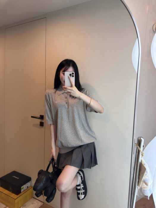 셀린느 트리옹프 파인 코튼 폴로 티셔츠 카라티 폴로티 그레이 레플리카 미러급 SA급 S급 고퀄리티 하이엔드 최상급 의류 [남성여성공용] 2