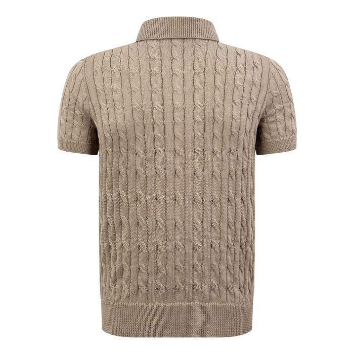 폴로 랄프로렌 자카드 니트 폴로 카라티 반팔티 다크 베이지 레플리카 미러급 SA급 S급 고퀄리티 하이엔드 최상급 의류 [남성여성공용] 4