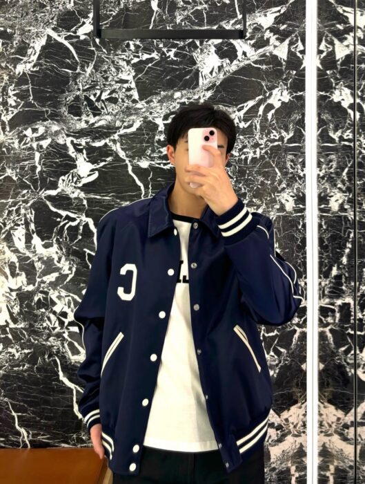 셀린느 사틴 나일론 테디 자켓 네이비 블루 RV08U0550 레플리카 미러급 SA급 S급 고퀄리티 하이엔드 최상급 의류 [남성여성공용]