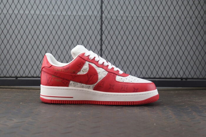 루이비통 레플리카 나이키 에어 포스 1 바이 버질 아블로 화이트 코멧 레드 LVNAFUR 2