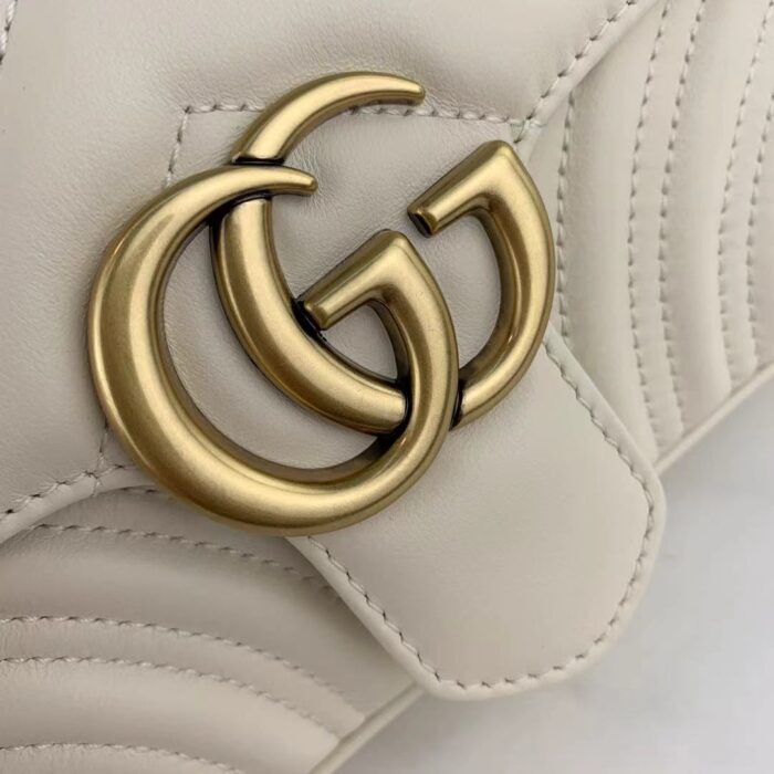 구찌 레플리카 마몬트 마틀라세 백 화이트,블랙 & 미니,스몰,미디움 443497 5